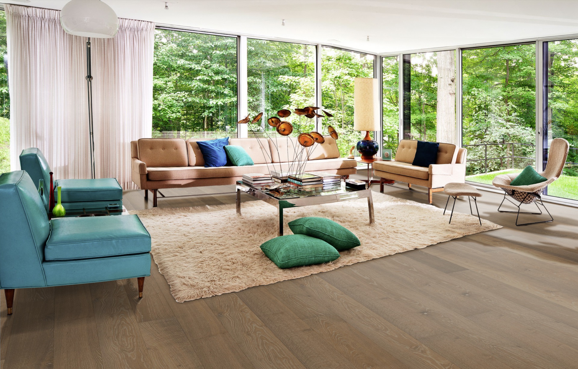 Паркетная доска Kahrs Новая классика Дуб Титан Nouveau Greige 151N8AEKGGKW220 Lively 2266×187×15 фото в интерьере